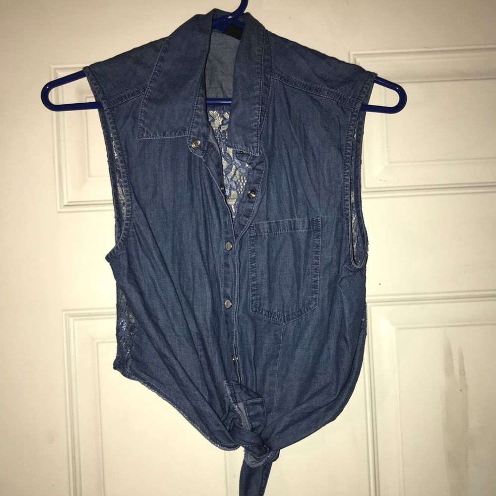 Jean crop top